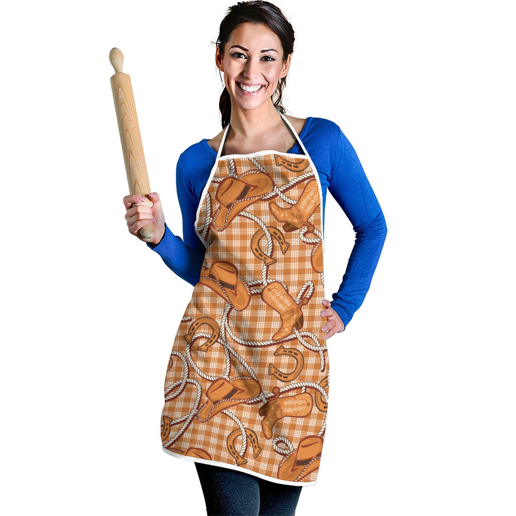 Brown Hawaii Palaka Cowboy Apron Hawaiian Paniolo Festival Spirit