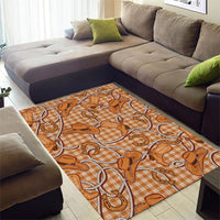 Brown Hawaii Palaka Cowboy Area Rug Hawaiian Paniolo Festival Spirit