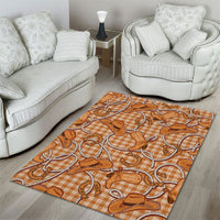 Brown Hawaii Palaka Cowboy Area Rug Hawaiian Paniolo Festival Spirit
