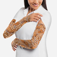 Brown Hawaii Palaka Cowboy Arm Sleeves Hawaiian Paniolo Festival Spirit
