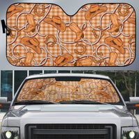 Brown Hawaii Palaka Cowboy Auto Sun Shade Hawaiian Paniolo Festival Spirit