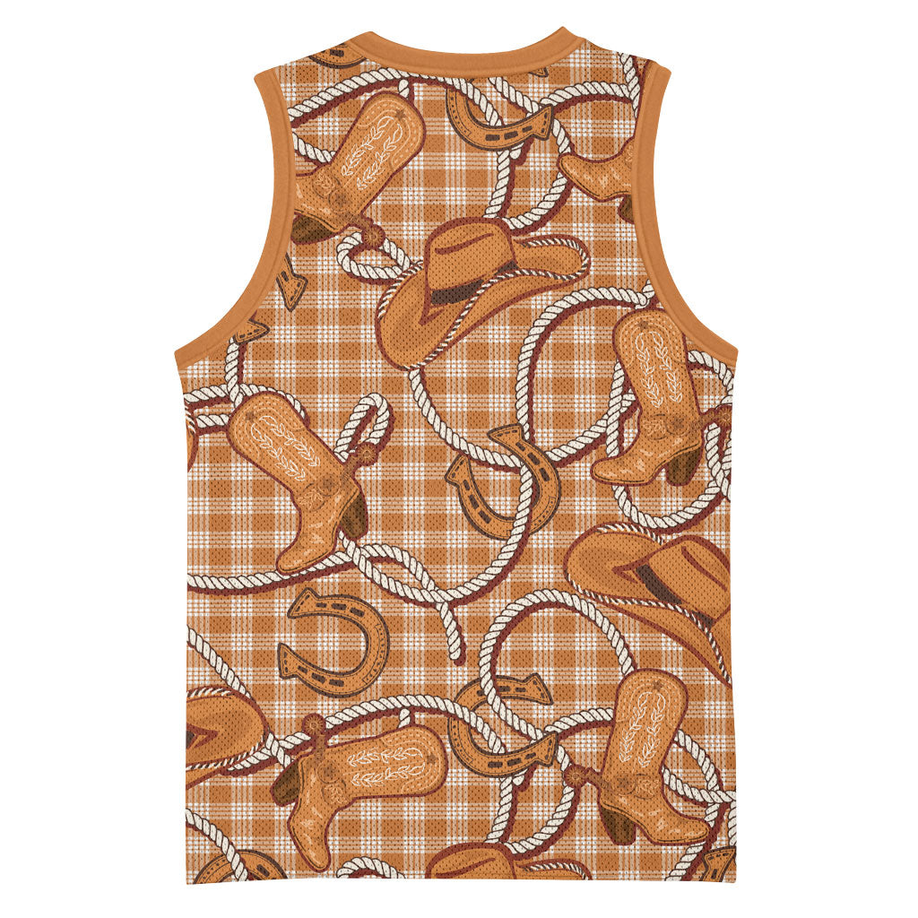 Brown Hawaii Palaka Cowboy Basketball Jersey Hawaiian Paniolo Festival Spirit