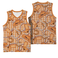 Brown Hawaii Palaka Cowboy Basketball Jersey Hawaiian Paniolo Festival Spirit