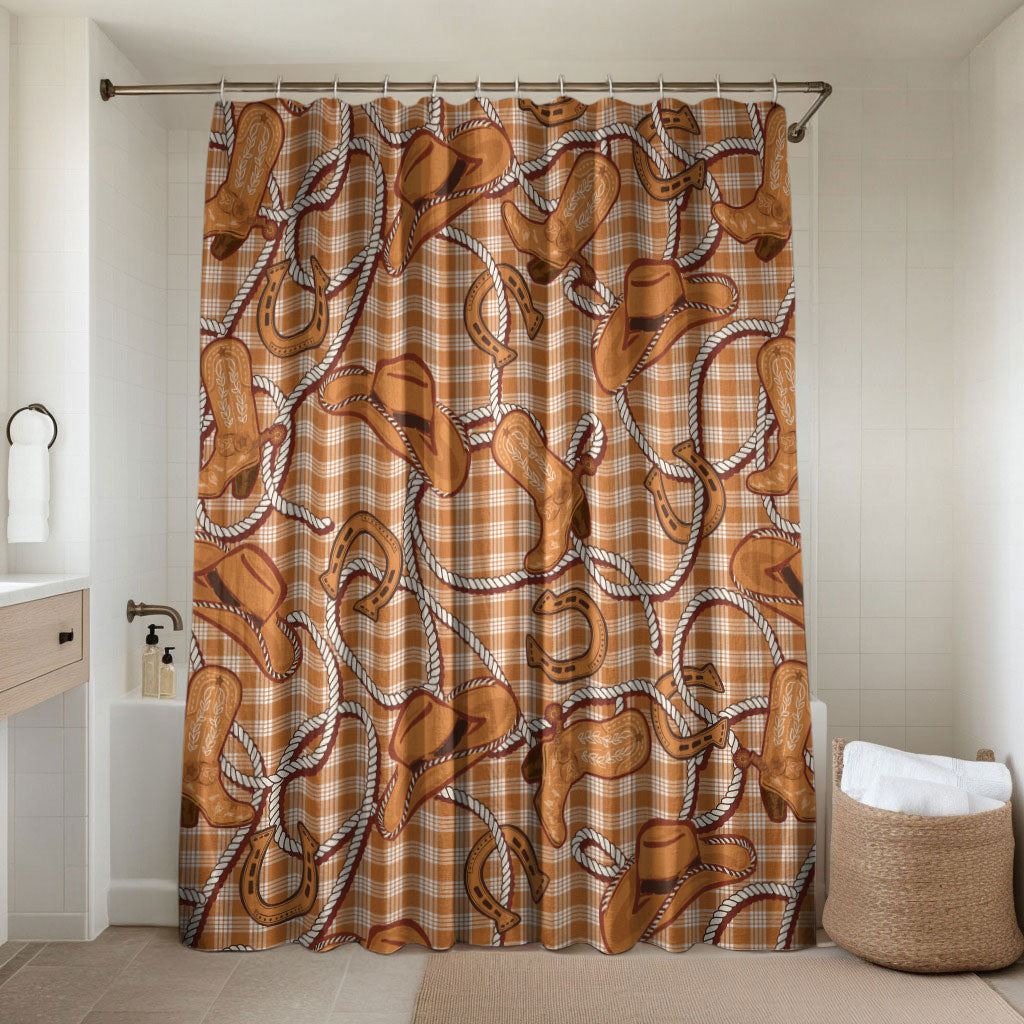 Brown Hawaii Palaka Cowboy Bathroom Set Hawaiian Paniolo Festival Spirit
