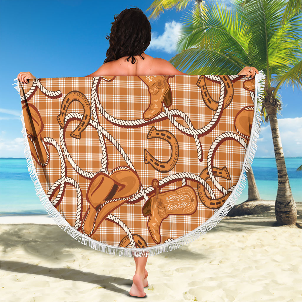 Brown Hawaii Palaka Cowboy Beach Blanket Hawaiian Paniolo Festival Spirit