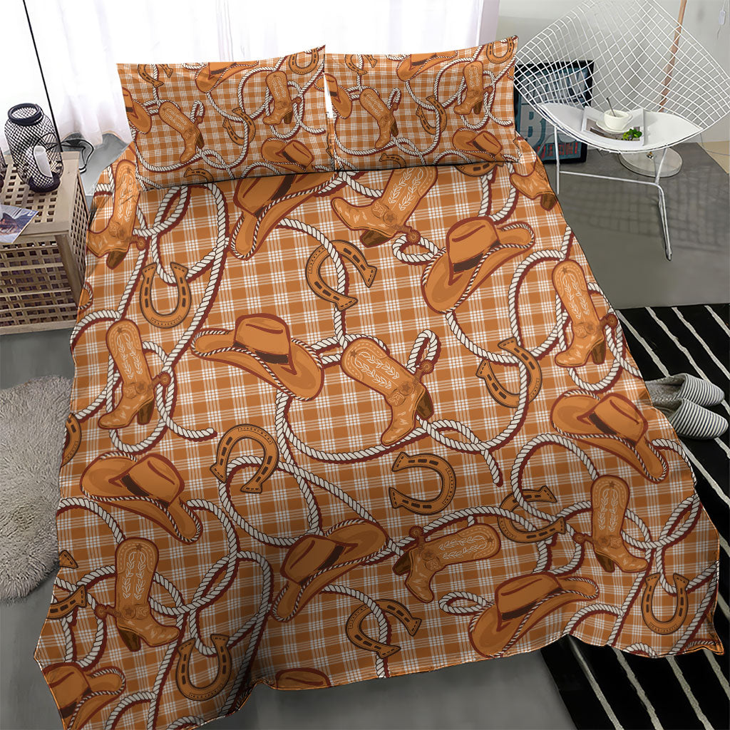 Brown Hawaii Palaka Cowboy Bedding Set Hawaiian Paniolo Festival Spirit