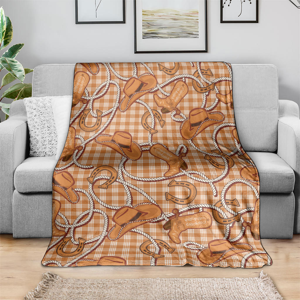 Brown Hawaii Palaka Cowboy Blanket Hawaiian Paniolo Festival Spirit