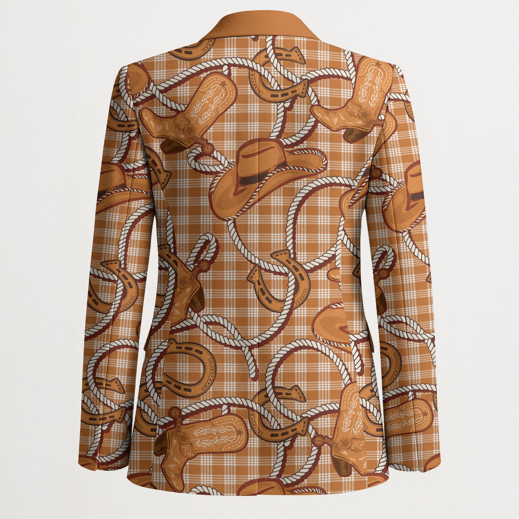 Brown Hawaii Palaka Cowboy Blazer Hawaiian Paniolo Festival Spirit