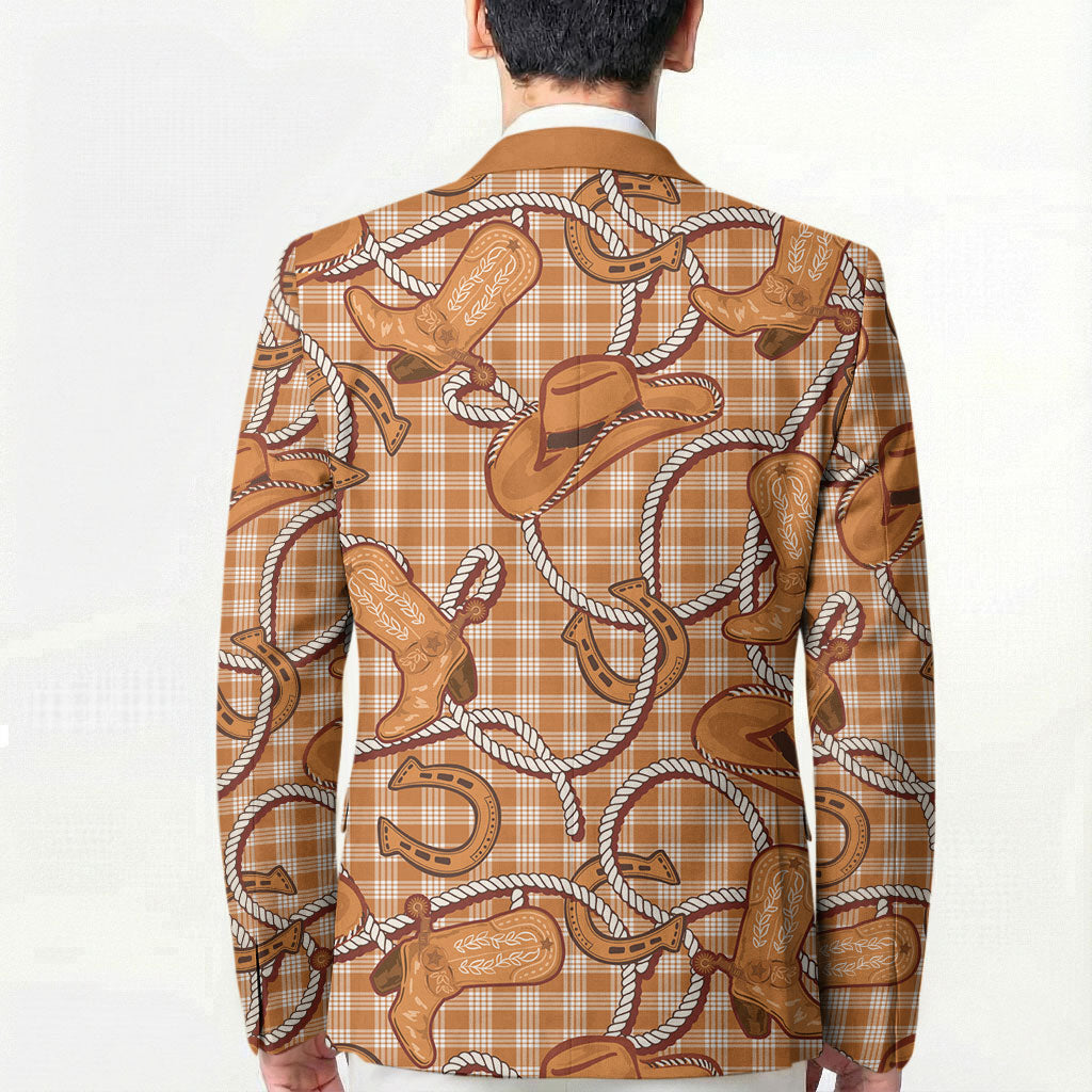 Brown Hawaii Palaka Cowboy Blazer Hawaiian Paniolo Festival Spirit