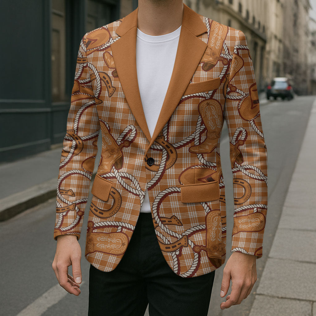 Brown Hawaii Palaka Cowboy Blazer Hawaiian Paniolo Festival Spirit