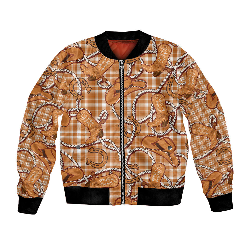 Brown Hawaii Palaka Cowboy Bomber Jacket Hawaiian Paniolo Festival Spirit