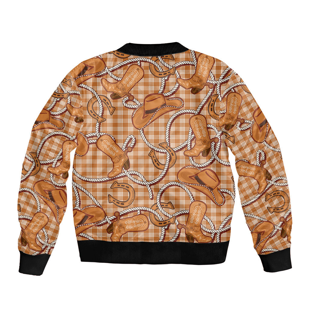 Brown Hawaii Palaka Cowboy Bomber Jacket Hawaiian Paniolo Festival Spirit