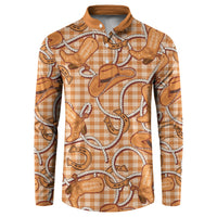 Brown Hawaii Palaka Cowboy Button Sweatshirt Hawaiian Paniolo Festival Spirit