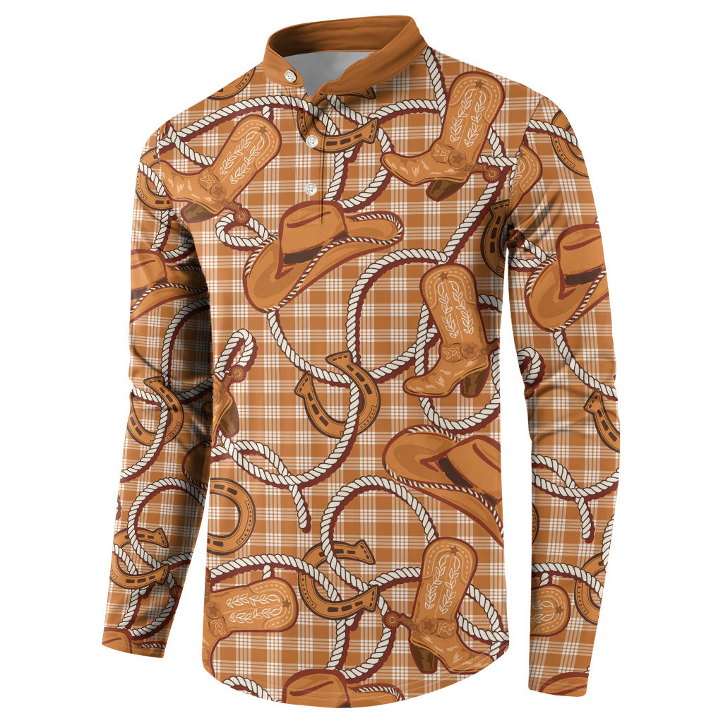 Brown Hawaii Palaka Cowboy Button Sweatshirt Hawaiian Paniolo Festival Spirit