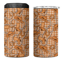 Brown Hawaii Palaka Cowboy 4 in 1 Can Cooler Tumbler Hawaiian Paniolo Festival Spirit