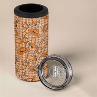 Brown Hawaii Palaka Cowboy 4 in 1 Can Cooler Tumbler Hawaiian Paniolo Festival Spirit