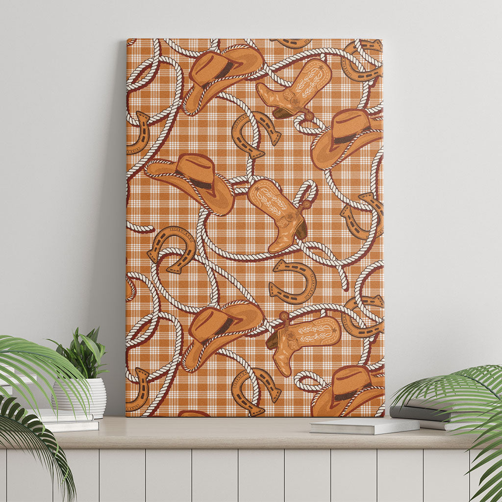 Brown Hawaii Palaka Cowboy Canvas Wall Art Hawaiian Paniolo Festival Spirit