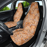 Brown Hawaii Palaka Cowboy Car Seat Cover Hawaiian Paniolo Festival Spirit