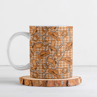 Brown Hawaii Palaka Cowboy Ceramic Mug Hawaiian Paniolo Festival Spirit