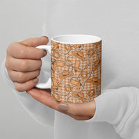 Brown Hawaii Palaka Cowboy Ceramic Mug Hawaiian Paniolo Festival Spirit
