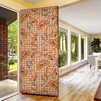 Brown Hawaii Palaka Cowboy Door Cover Hawaiian Paniolo Festival Spirit