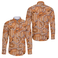 Brown Hawaii Palaka Cowboy Family Matching Summer Maxi Dress and Hawaiian Shirt Hawaiian Paniolo Festival Spirit
