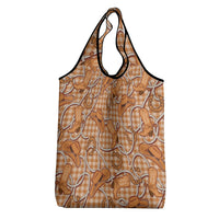 Brown Hawaii Palaka Cowboy Grocery Bag Hawaiian Paniolo Festival Spirit