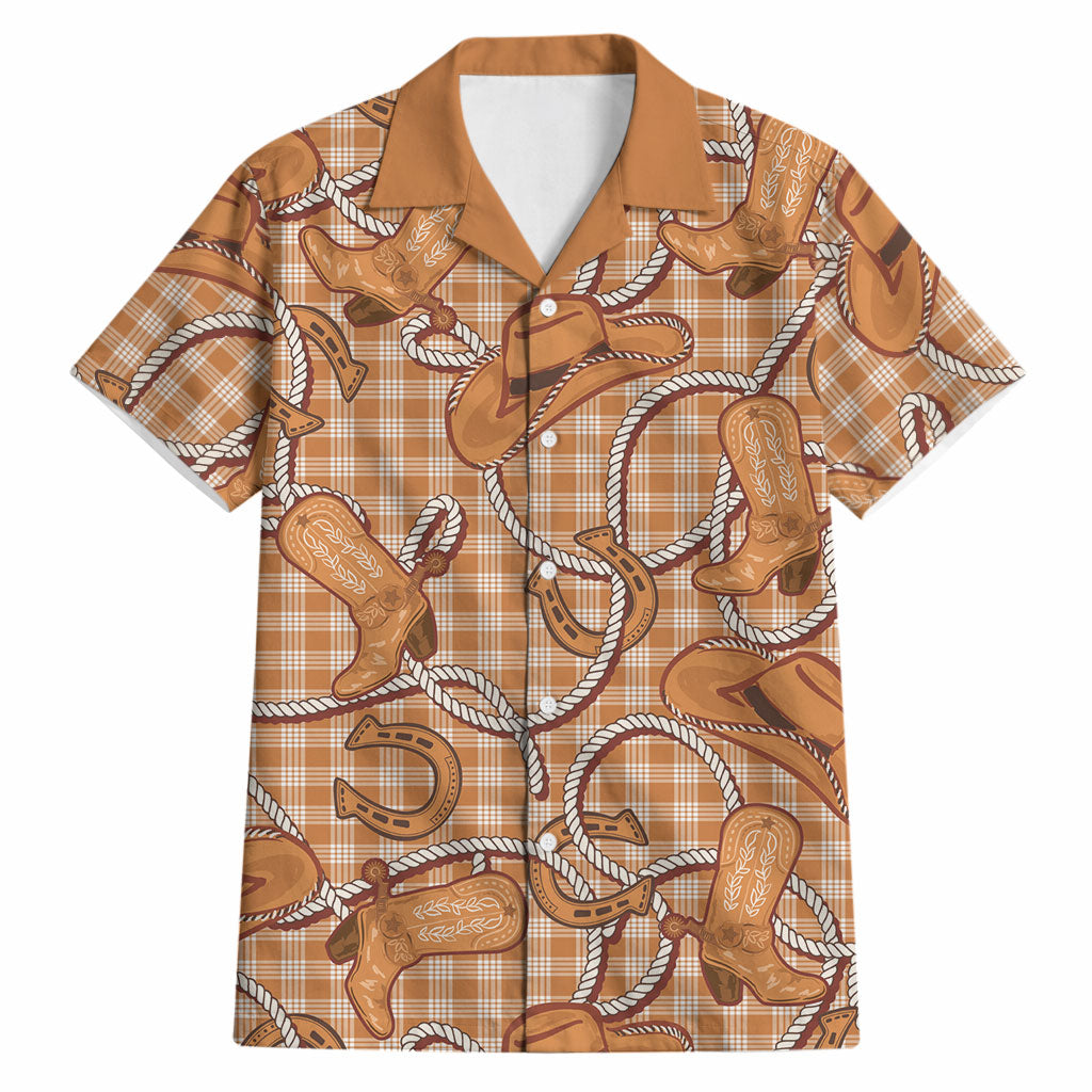 Brown Hawaii Palaka Cowboy Hawaiian Shirt Hawaiian Paniolo Festival Spirit