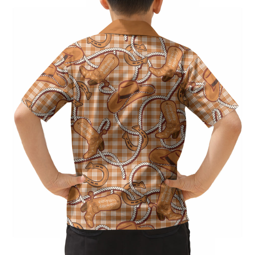 Brown Hawaii Palaka Cowboy Hawaiian Shirt Hawaiian Paniolo Festival Spirit
