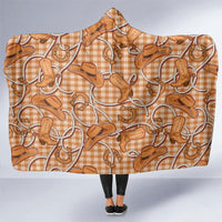 Brown Hawaii Palaka Cowboy Hooded Blanket Hawaiian Paniolo Festival Spirit