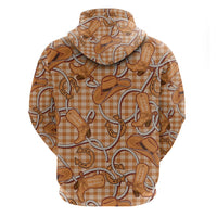 Brown Hawaii Palaka Cowboy Hoodie Hawaiian Paniolo Festival Spirit