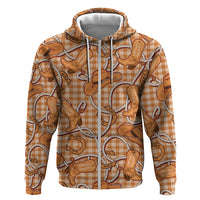 Brown Hawaii Palaka Cowboy Hoodie Hawaiian Paniolo Festival Spirit