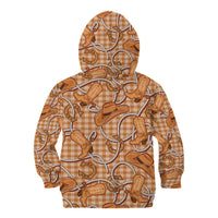Brown Hawaii Palaka Cowboy Kid Hoodie Hawaiian Paniolo Festival Spirit