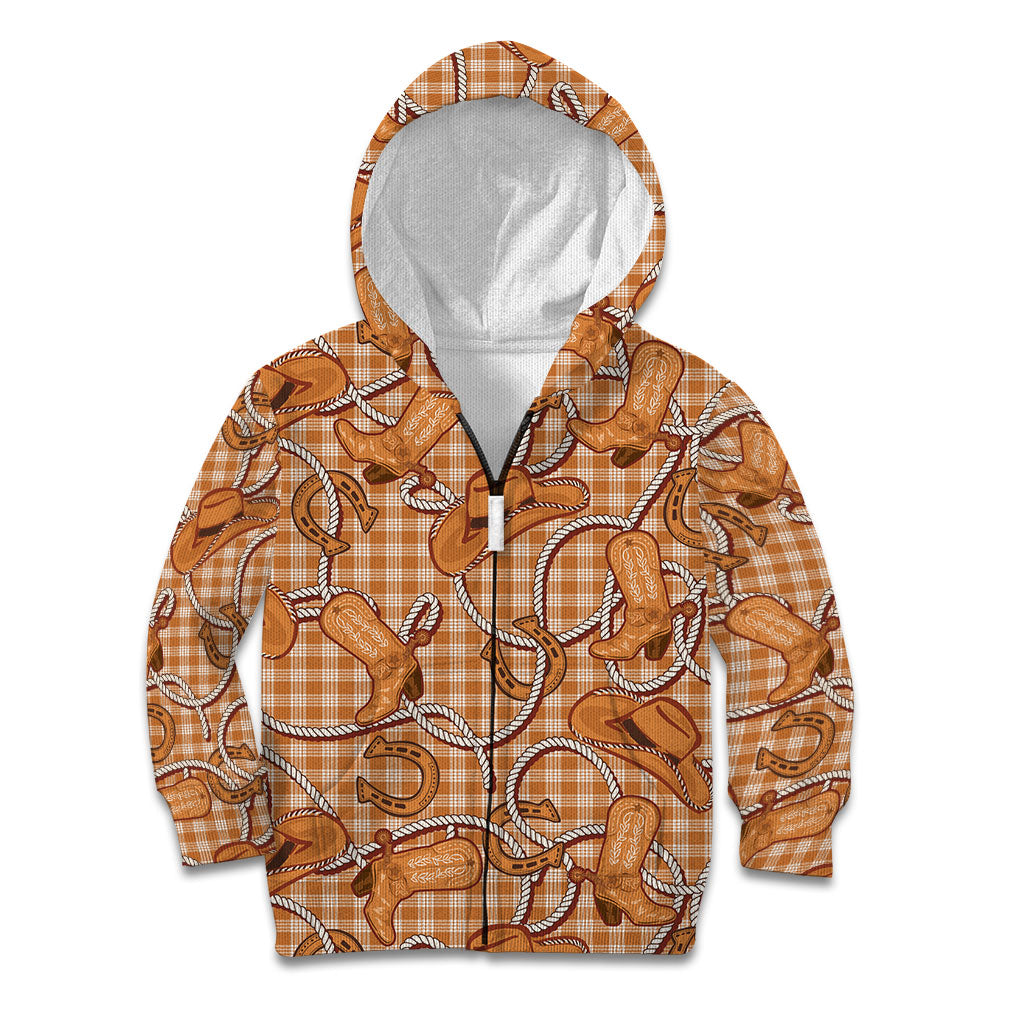 Brown Hawaii Palaka Cowboy Kid Hoodie Hawaiian Paniolo Festival Spirit