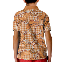 Brown Hawaii Palaka Cowboy Kid Polo Shirt Hawaiian Paniolo Festival Spirit