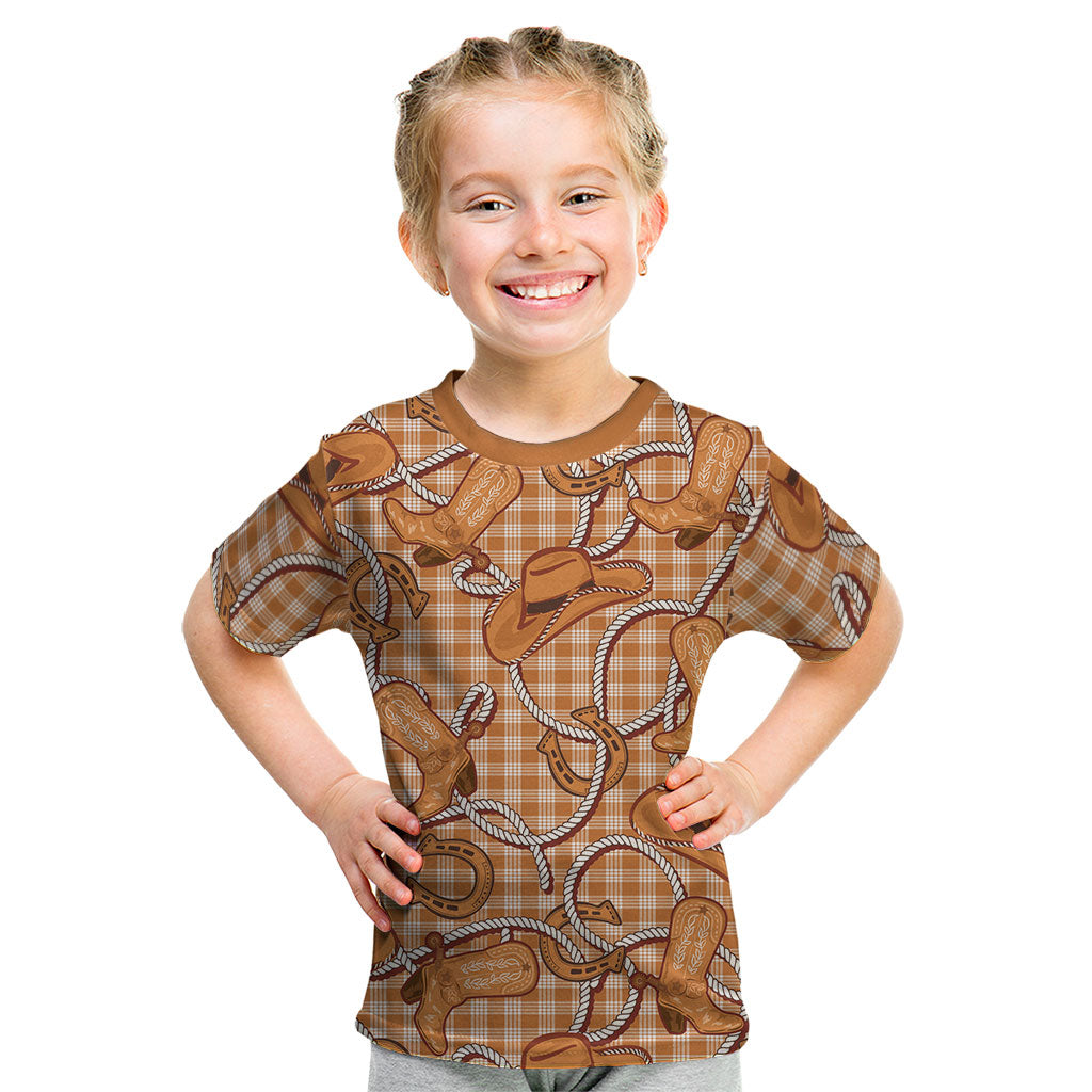 Brown Hawaii Palaka Cowboy Kid T Shirt Hawaiian Paniolo Festival Spirit