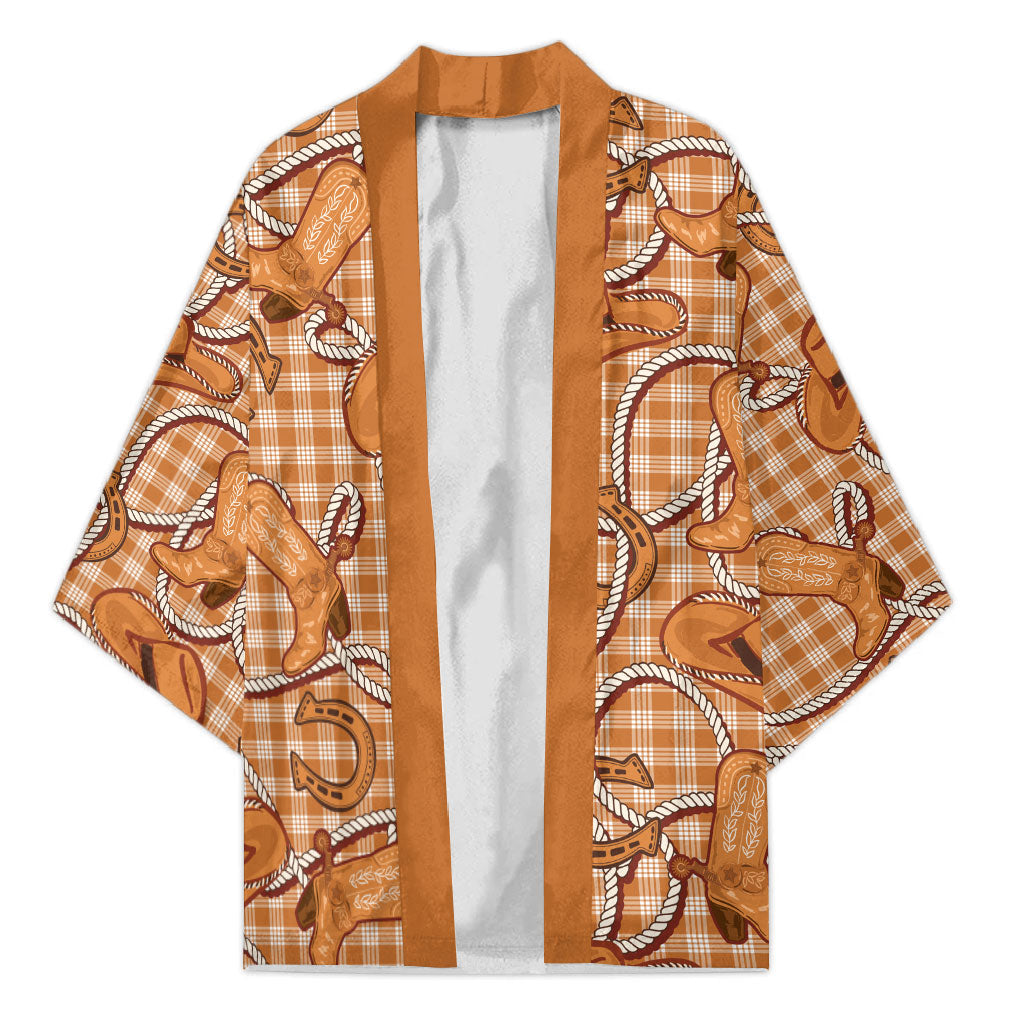 Brown Hawaii Palaka Cowboy Kimono Hawaiian Paniolo Festival Spirit LT19 Unisex Brown - Polynesian Pride