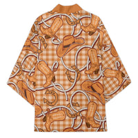 Brown Hawaii Palaka Cowboy Kimono Hawaiian Paniolo Festival Spirit