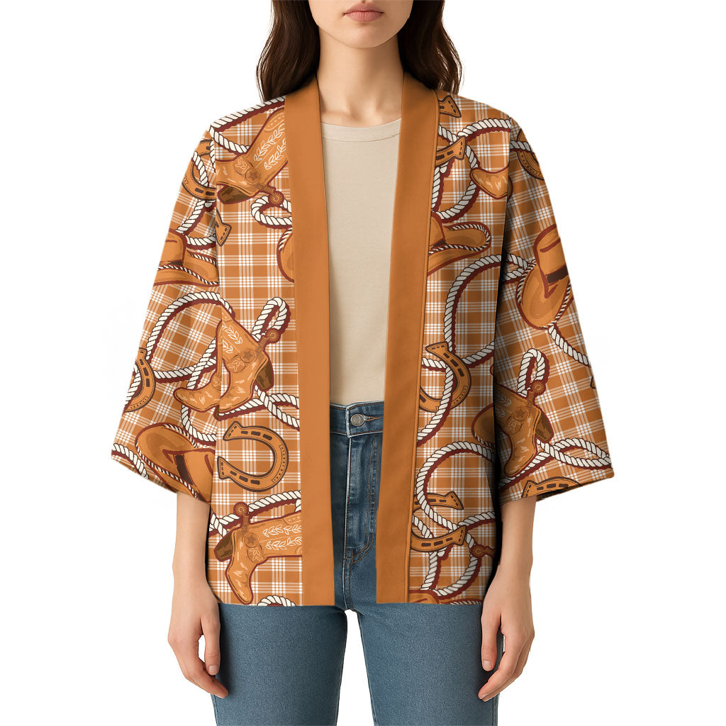 Brown Hawaii Palaka Cowboy Kimono Hawaiian Paniolo Festival Spirit