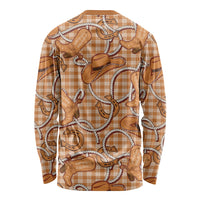 Brown Hawaii Palaka Cowboy Long Sleeve Shirt Hawaiian Paniolo Festival Spirit