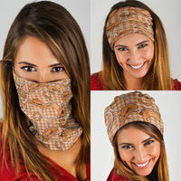 Brown Hawaii Palaka Cowboy Neck Gaiter Hawaiian Paniolo Festival Spirit