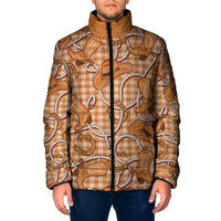 Brown Hawaii Palaka Cowboy Padded Jacket Hawaiian Paniolo Festival Spirit