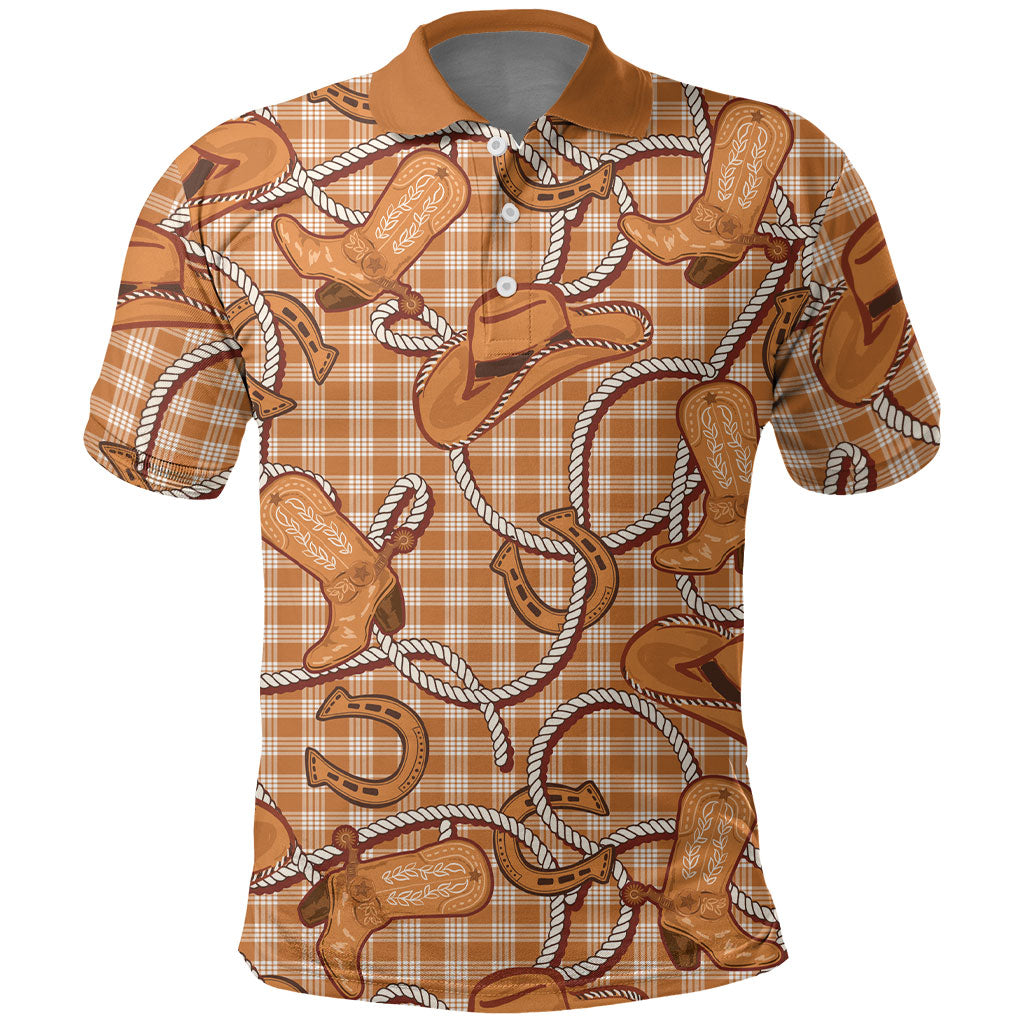 Brown Hawaii Palaka Cowboy Polo Shirt Hawaiian Paniolo Festival Spirit LT19 Brown - Polynesian Pride