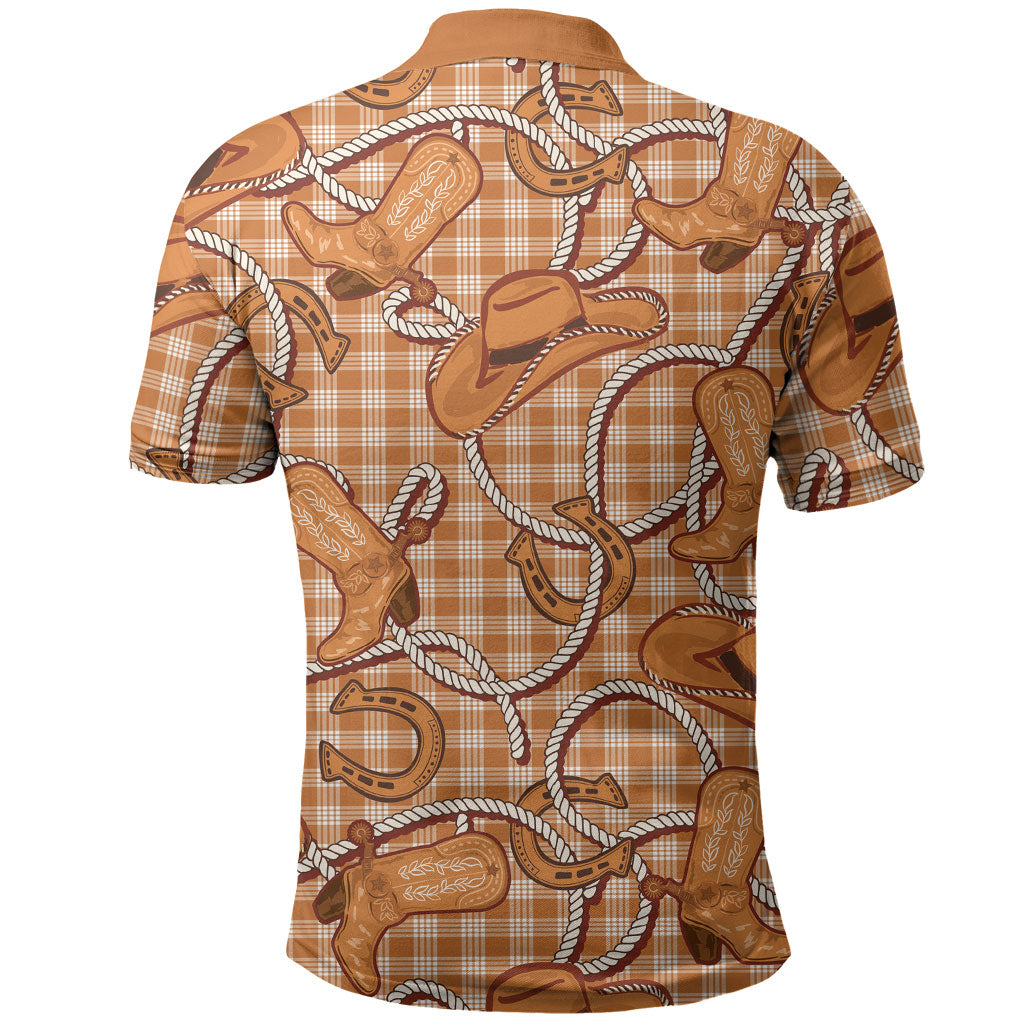 Brown Hawaii Palaka Cowboy Polo Shirt Hawaiian Paniolo Festival Spirit