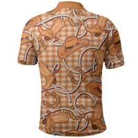 Brown Hawaii Palaka Cowboy Polo Shirt Hawaiian Paniolo Festival Spirit