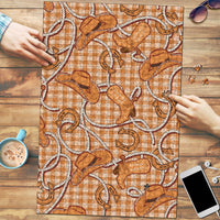 Brown Hawaii Palaka Cowboy Puzzle Hawaiian Paniolo Festival Spirit