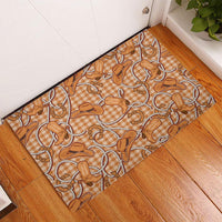 Brown Hawaii Palaka Cowboy Rubber Doormat Hawaiian Paniolo Festival Spirit