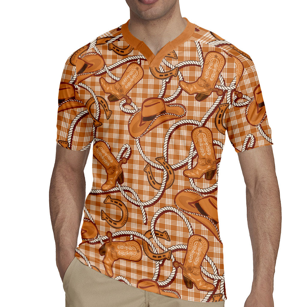 Brown Hawaii Palaka Cowboy Rugby Jersey Hawaiian Paniolo Festival Spirit