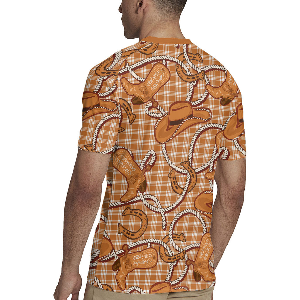 Brown Hawaii Palaka Cowboy Rugby Jersey Hawaiian Paniolo Festival Spirit