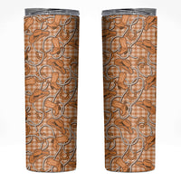 Brown Hawaii Palaka Cowboy Skinny Tumbler Hawaiian Paniolo Festival Spirit